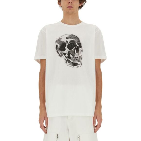 Alexander Mcqueen Men Skull Print T-Shirt
